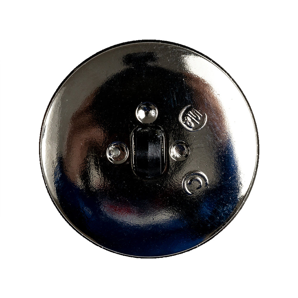 Black and Silver 2-Piece Cone-Shaped Shank Back Button - 45L/29mm Detail