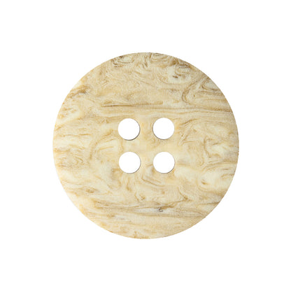 Brown Rice and Bleached Sand Rippled Tire Rimmed 4-Hole Button - 40L/25.5mm Drape