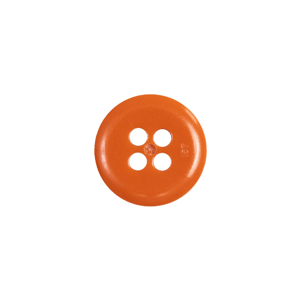 Orange 4-Hole Plastic Button - 22L/14mm Detail