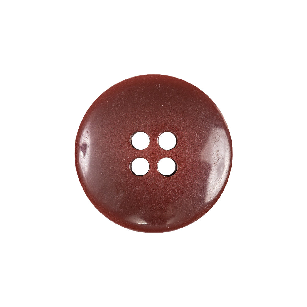 Russet Iridescent Marbled 4-Hole Set-in Button with Burgundy Rim - 33L/21mm Detail