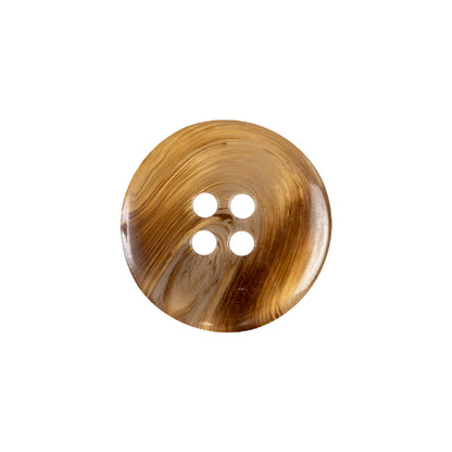 Brown, Beige and White Translucent Swirl 4-Hole Plastic Button - 32L/20mm Detail