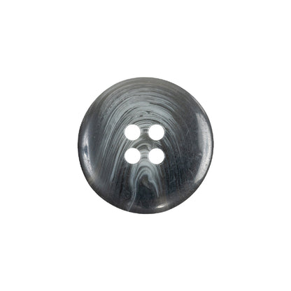 Charcoal, Silver Cloud and Translucent Swirl 4-Hole Low Convex Plastic Button - 32L/20mm Detail