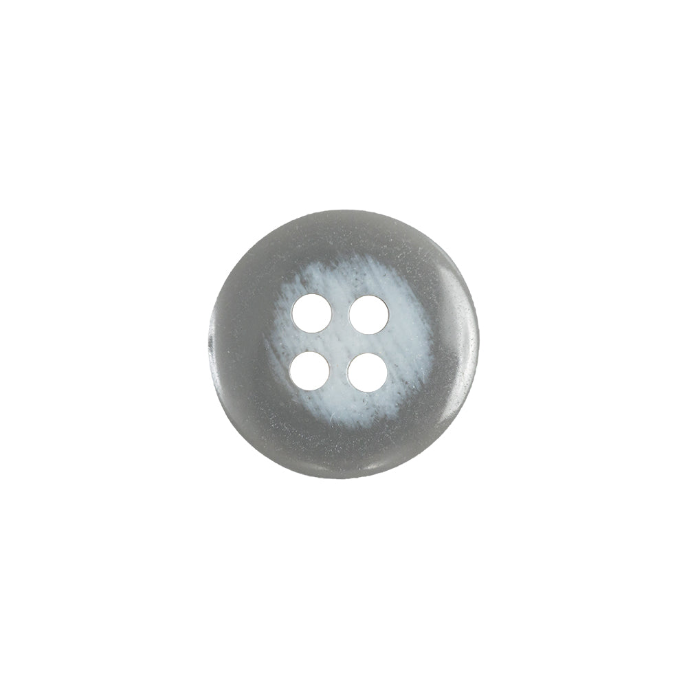 Matte Frost Gray 4-Hole Shallow Plate Plastic Button - 24L/15mm Detail