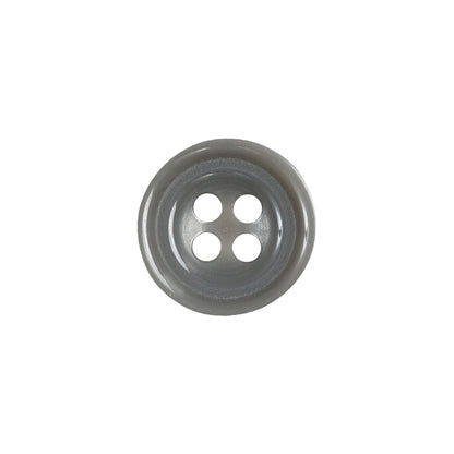 Matte Frost Gray 4-Hole Shallow Plate Plastic Button - 24L/15mm