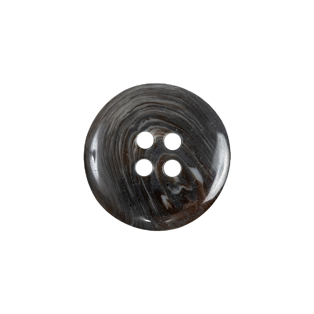 After Dark and White Translucent Swirl 4-Hole Plastic Button - 32L/20mm Detail