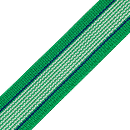 Frosty Green, White and Limoges Striped Elastic - 1" Detail