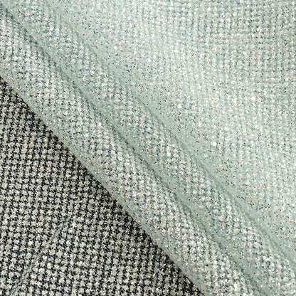 Tulle with Metallic Platinum Glitter - Sapphire - Platina Collection Folded