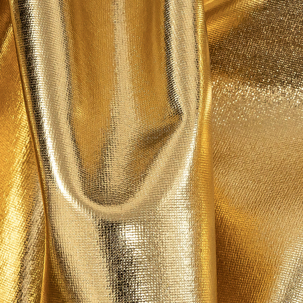 All-Over Foil Faux Leather Spandex - Gold - Curitiba Collection