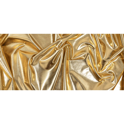 All-Over Foil Faux Leather Spandex - Gold - Curitiba Collection
