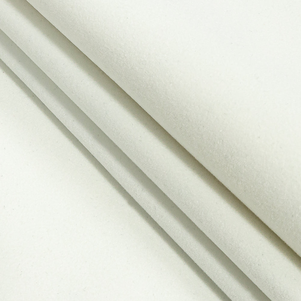 Flocking Faux Suede - White - Folded
