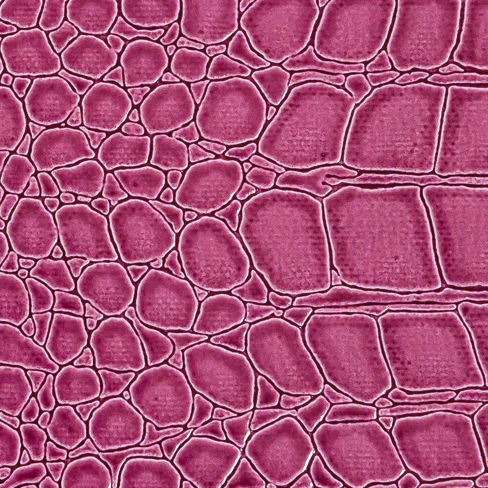 Faux Crocodile Patent Leather - Dark Pink - Brisbane Collection