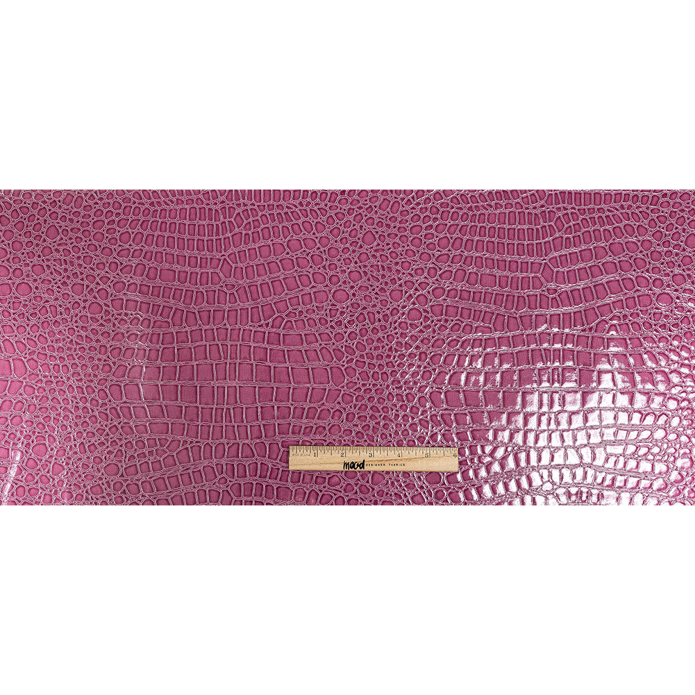 Faux Crocodile Patent Leather - Dark Pink - Brisbane Collection