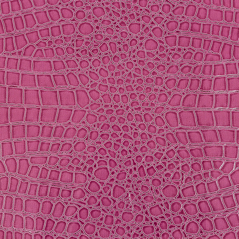 Faux Crocodile Patent Leather - Dark Pink - Brisbane Collection