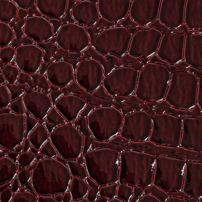 Faux Crocodile Patent Leather - Burgundy - Brisbane Collection