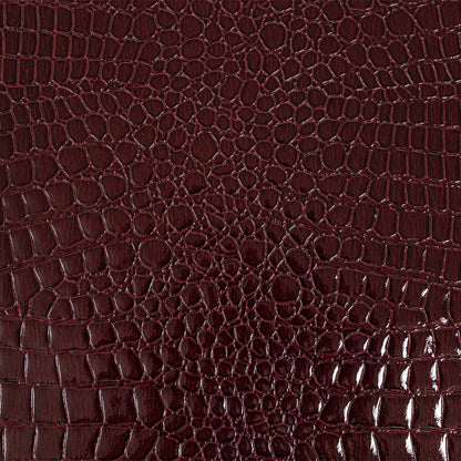 Faux Crocodile Patent Leather - Burgundy - Brisbane Collection