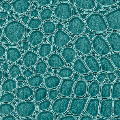 Faux Crocodile Patent Leather - Turquoise - Brisbane Collection