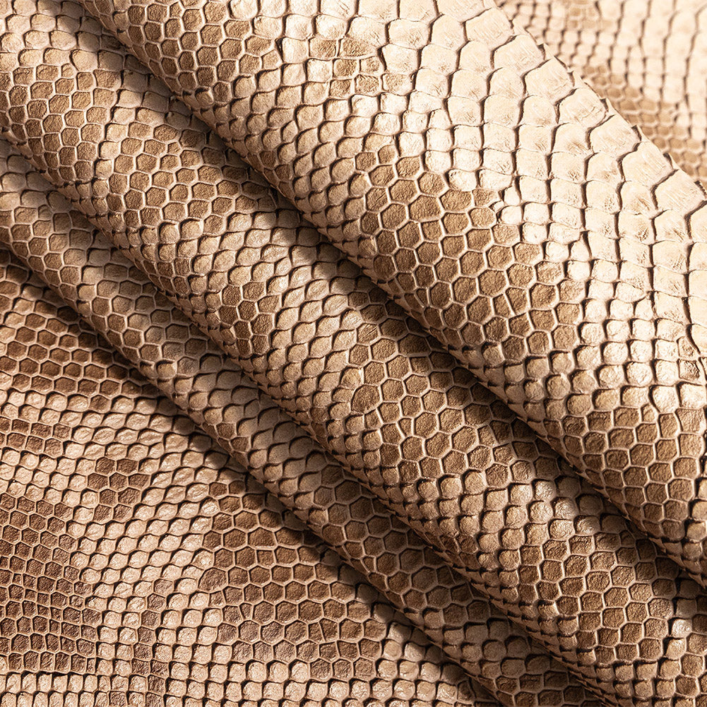 Python Embossed Vinyl - Toasted Almond Folded