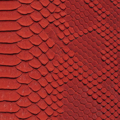 Python Embossed Vinyl - Pompeian Red Detail