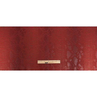 Python Embossed Vinyl - Pompeian Red Full