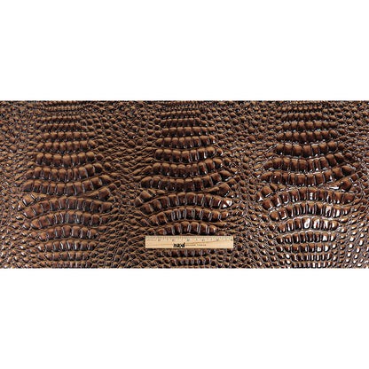 Metallic Bronze and Brown Patent Crocodile Vinyl Full