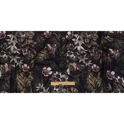 Mercerized Organic Egyptian Cotton Voile - Shadow Lilies - Toulouse Collection