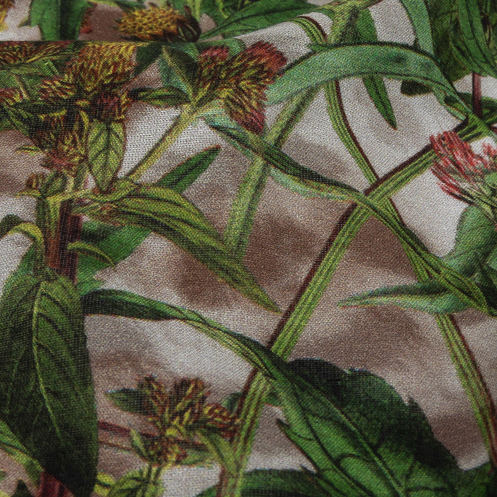 Mercerized Organic Egyptian Cotton Voile - Misty Foliage - Toulouse Collection