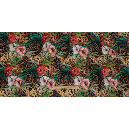 Mercerized Organic Egyptian Cotton Voile - Foliage and Fauna - Toulouse Collection