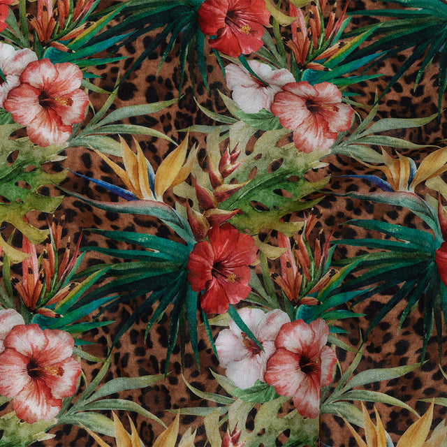 Mercerized Organic Egyptian Cotton Voile - Foliage and Fauna - Toulouse Collection