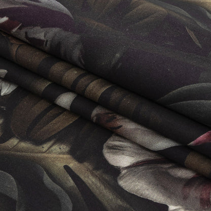 Mercerized Organic Egyptian Cotton Shirting - Shadow Lilies - Ravello Collection