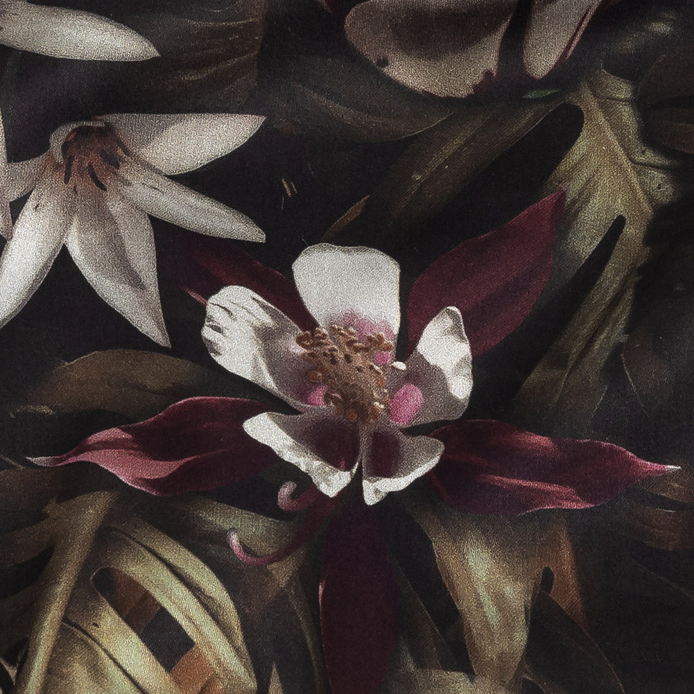 Mercerized Organic Egyptian Cotton Shirting - Shadow Lilies - Ravello Collection