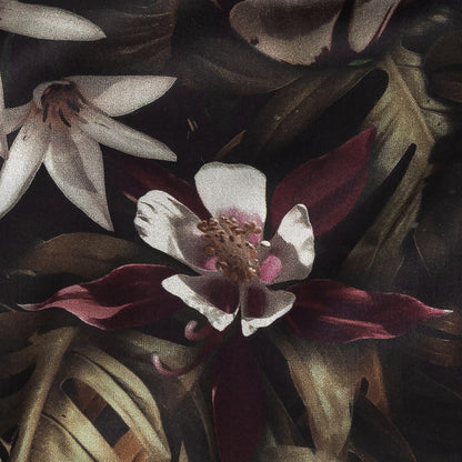 Mercerized Organic Egyptian Cotton Shirting - Shadow Lilies - Ravello Collection