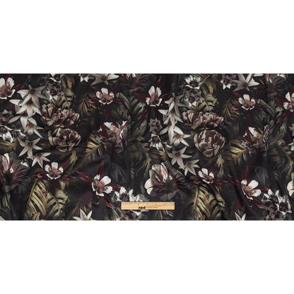 Mercerized Organic Egyptian Cotton Shirting - Shadow Lilies - Ravello Collection