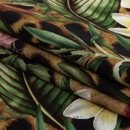 Mercerized Organic Egyptian Cotton Shirting - Floral and Fauna - Ravello Collection
