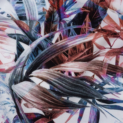 Organic Viscose Batiste - Morrocan Blue and Red Tropical Oasis - Loreto Collection