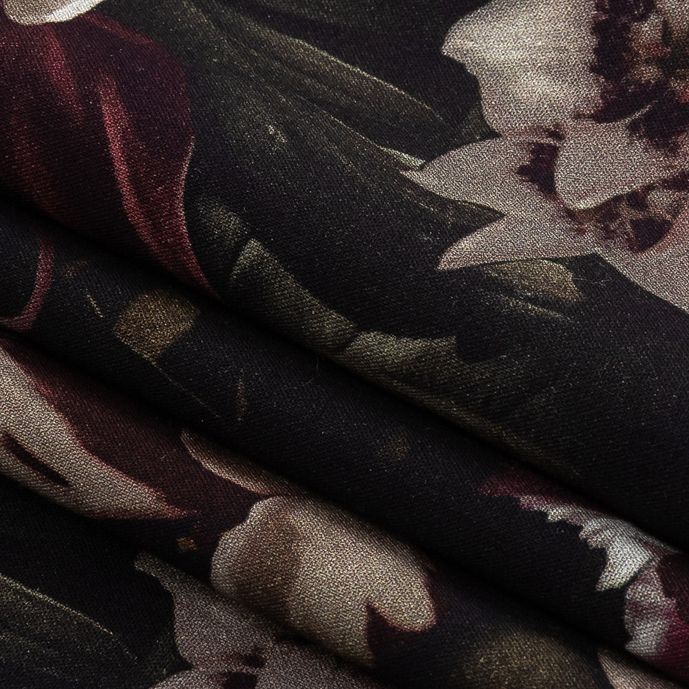 Organic Viscose Batiste - Shadow Lilies - Loreto Collection