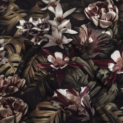 Organic Viscose Batiste - Shadow Lilies - Loreto Collection