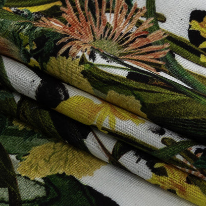 Organic Viscose Batiste - Spotted Iris and Chrysanthemums - Loreto Collection