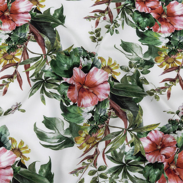 template--25130090922057__main-Organic Viscose Batiste - Coral Florals and Foliage - Loreto Collection