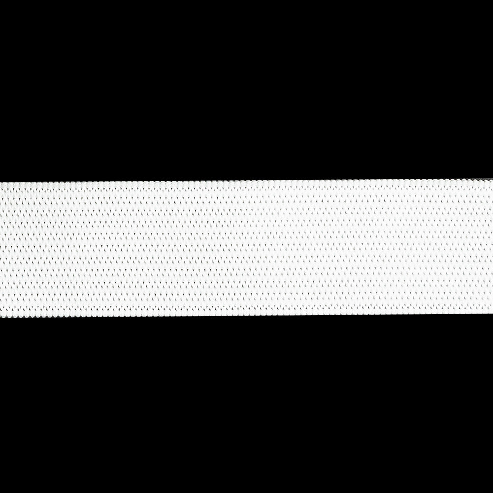 White Knitted Elastic Trimming - 0.75" Detail