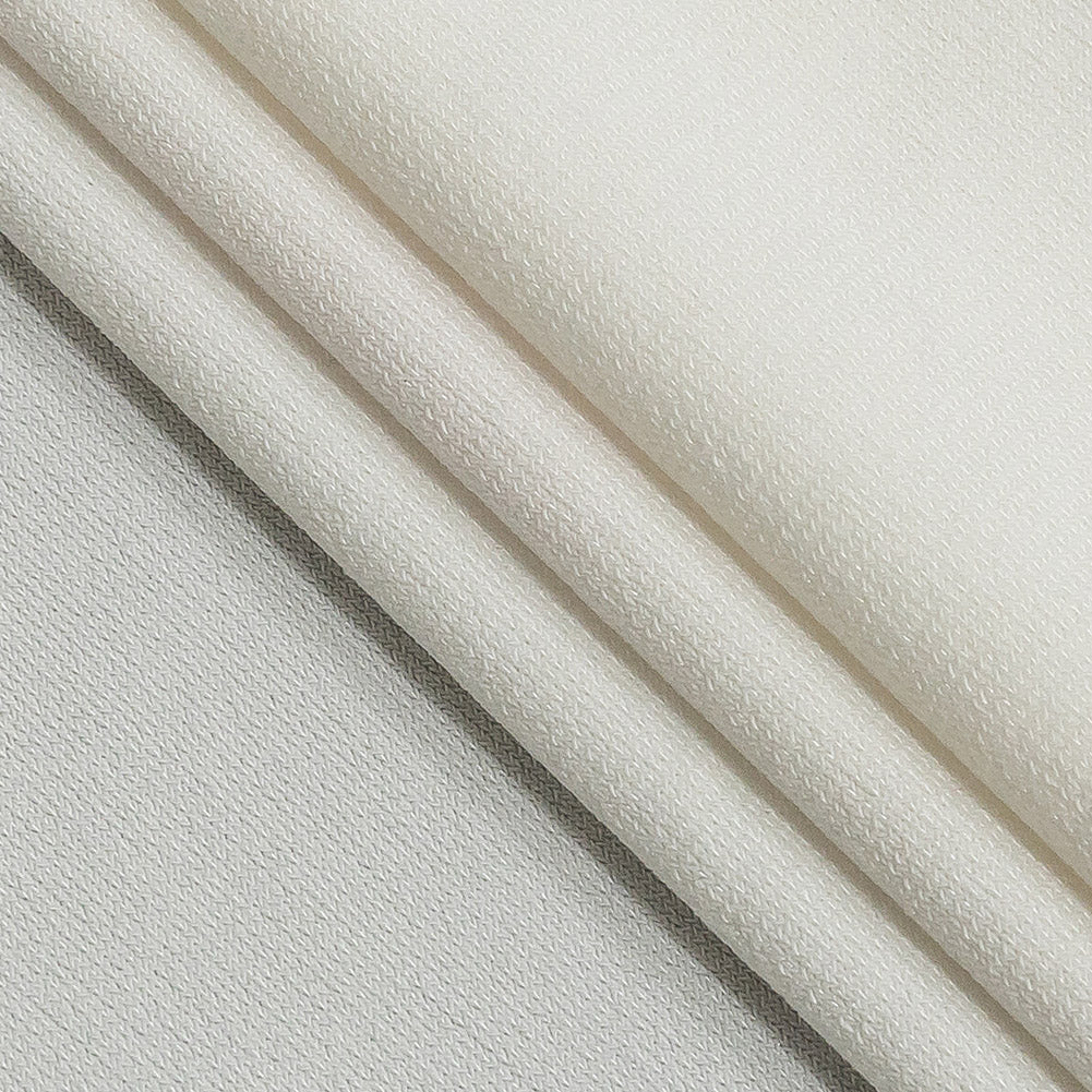 Ralph Lauren Lauren White Stretch Matte Jersey Folded