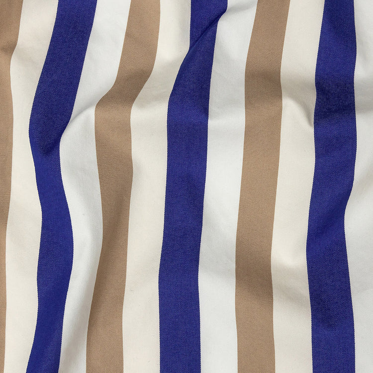 template--25130090922057__main-Gilded Beige, Deep Ultramarine and Off-White Awning Striped Stretch Twill