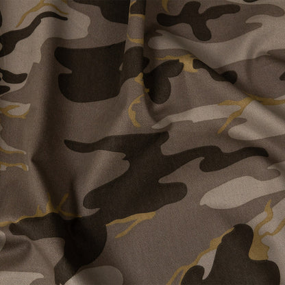 Liz Claiborne Dusty Brown and Lilac Camouflage Stretch Cotton Twill
