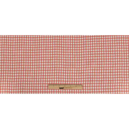 Linen Gingham - Shell Pink and White - Torres Collection Folded