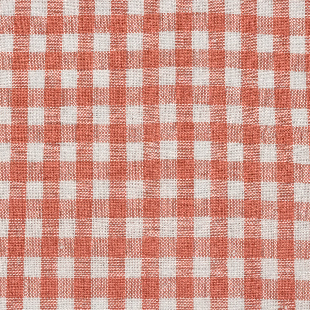 Linen Gingham - Shell Pink and White - Torres Collection Full