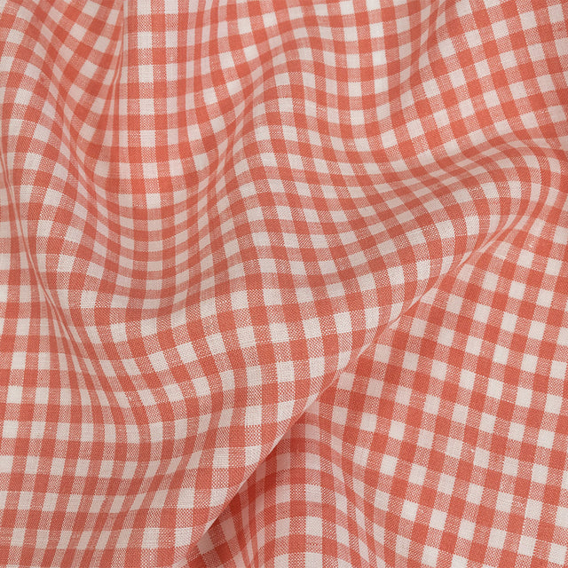 Linen Gingham - Shell Pink and White - Torres Collection