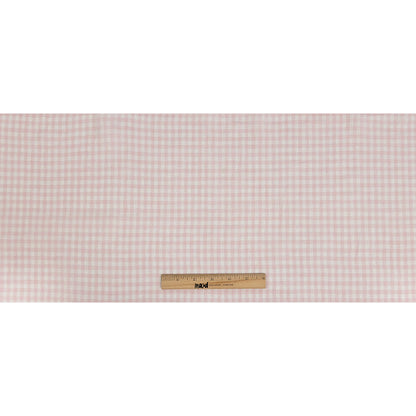 Linen Gingham - Candy Pink and White - Torres Collection Folded