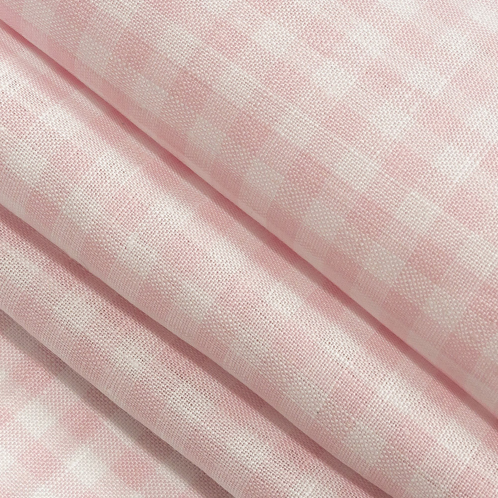 Linen Gingham - Candy Pink and White - Torres Collection Detail