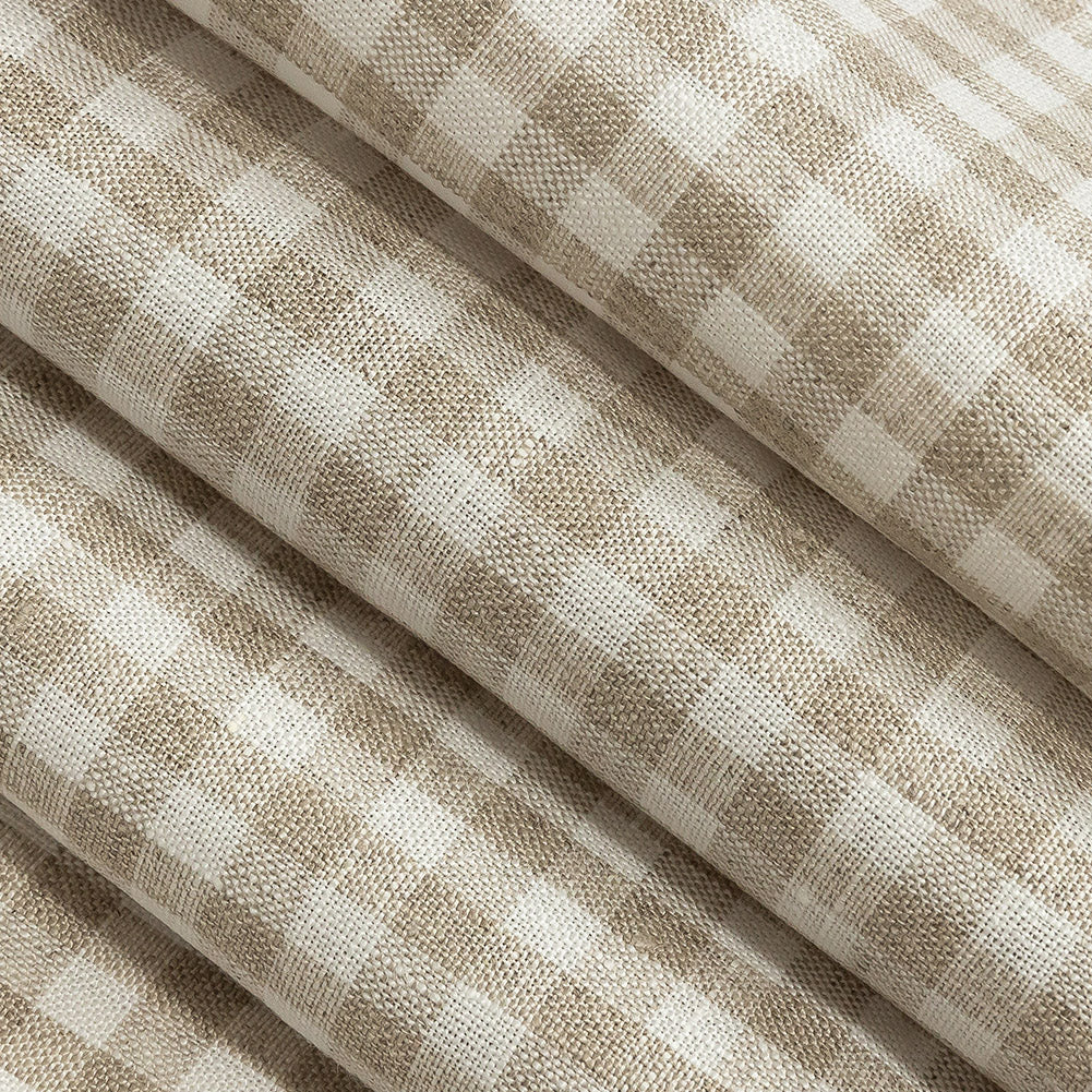 Linen Gingham - Natural and White - Torres Collection Detail