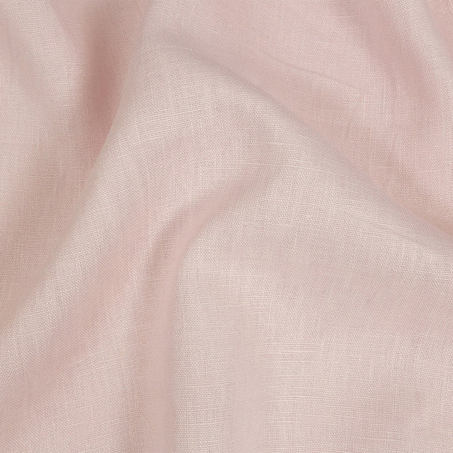 Medium Weight Linen Woven with Metallic Foiling - Light Pink and Silver - Bianca Collection