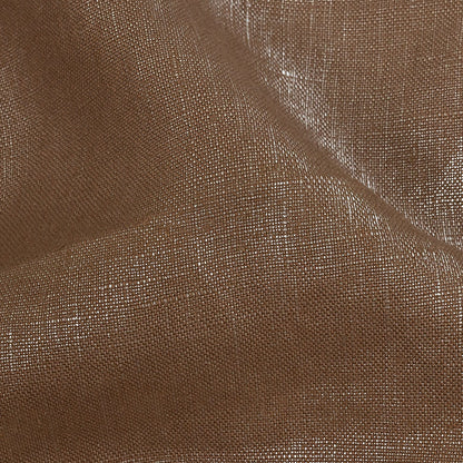 Medium Weight Linen Woven with Metallic Foiling - Raw Umber and Silver - Bianca Collection Full